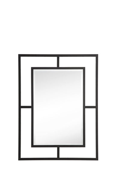 James Martin - Boston 30" Rectangular Mirror, Matte Black - 105-M30-MBK view 1