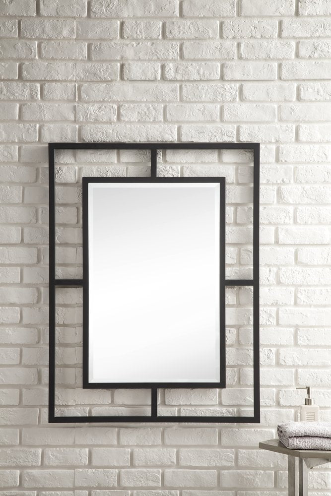 James Martin - Boston 30" Rectangular Mirror, Matte Black - 105-M30-MBK view 2