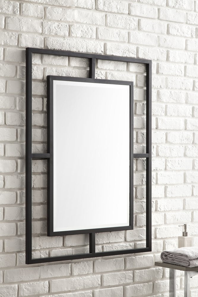 James Martin - Boston 30" Rectangular Mirror, Matte Black - 105-M30-MBK view 3