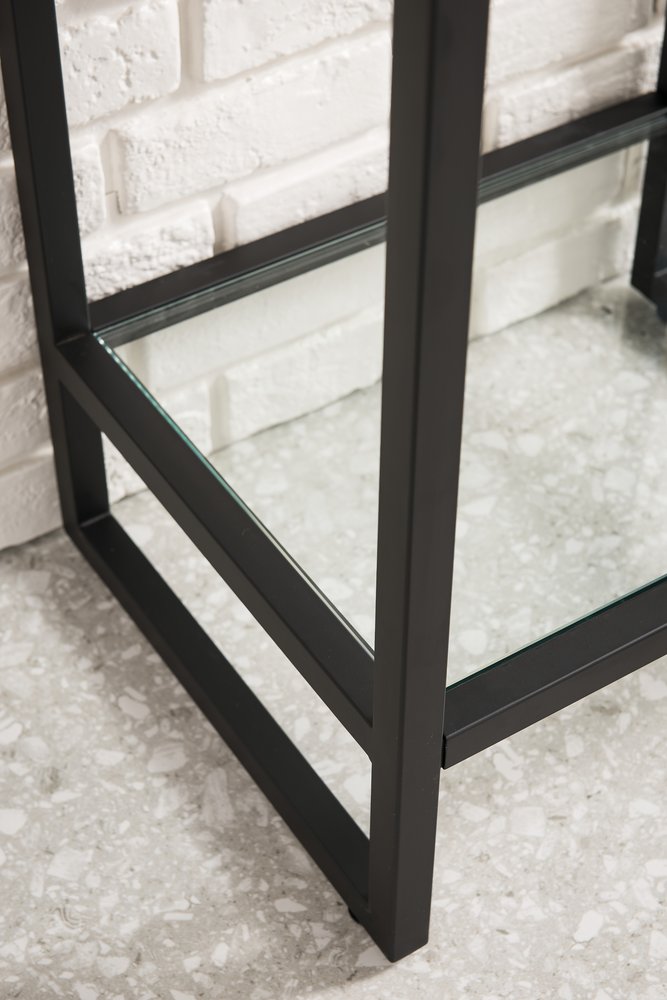James Martin - Boston 31.5" Single Console Vanity, Matte Black w/ White Glossy Composite Stone Top - C105V31.5MBKWG view 8
