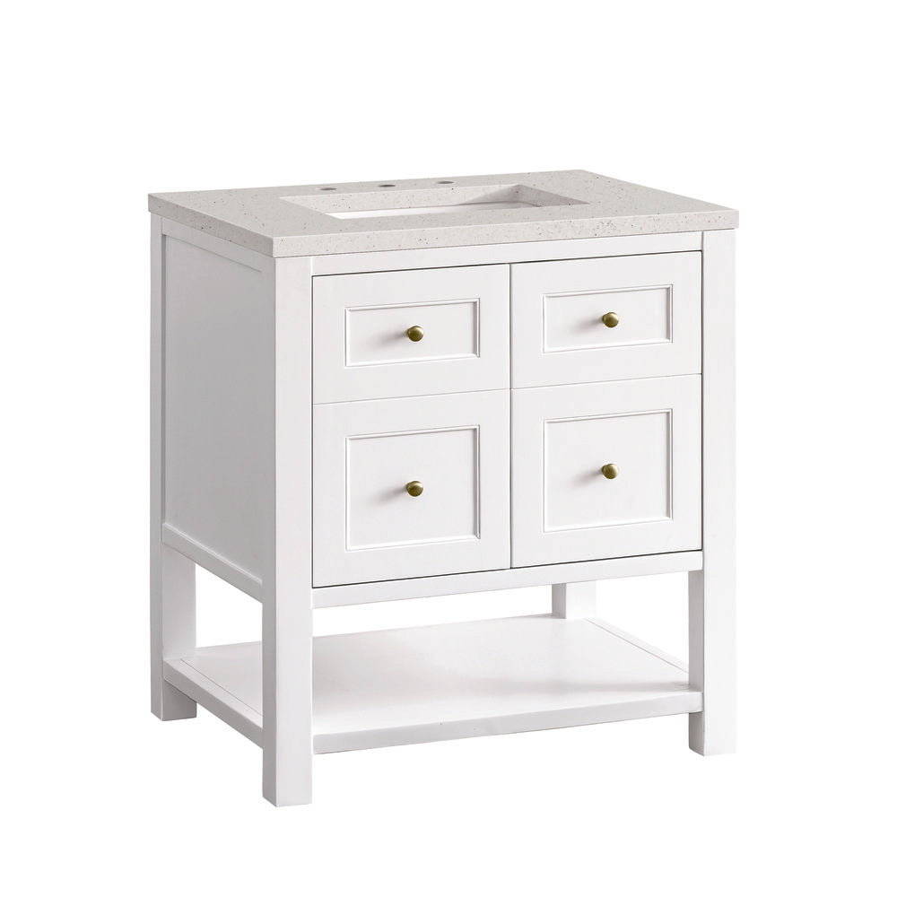 James Martin - Breckenridge 30" Single Vanity, Bright White w/ 3 CM Lime Delight Top - 330-V30-BW-3LDL view 10