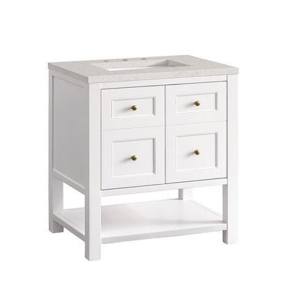 James Martin - Breckenridge 30" Single Vanity, Bright White w/ 3 CM Lime Delight Top - 330-V30-BW-3LDL view 10