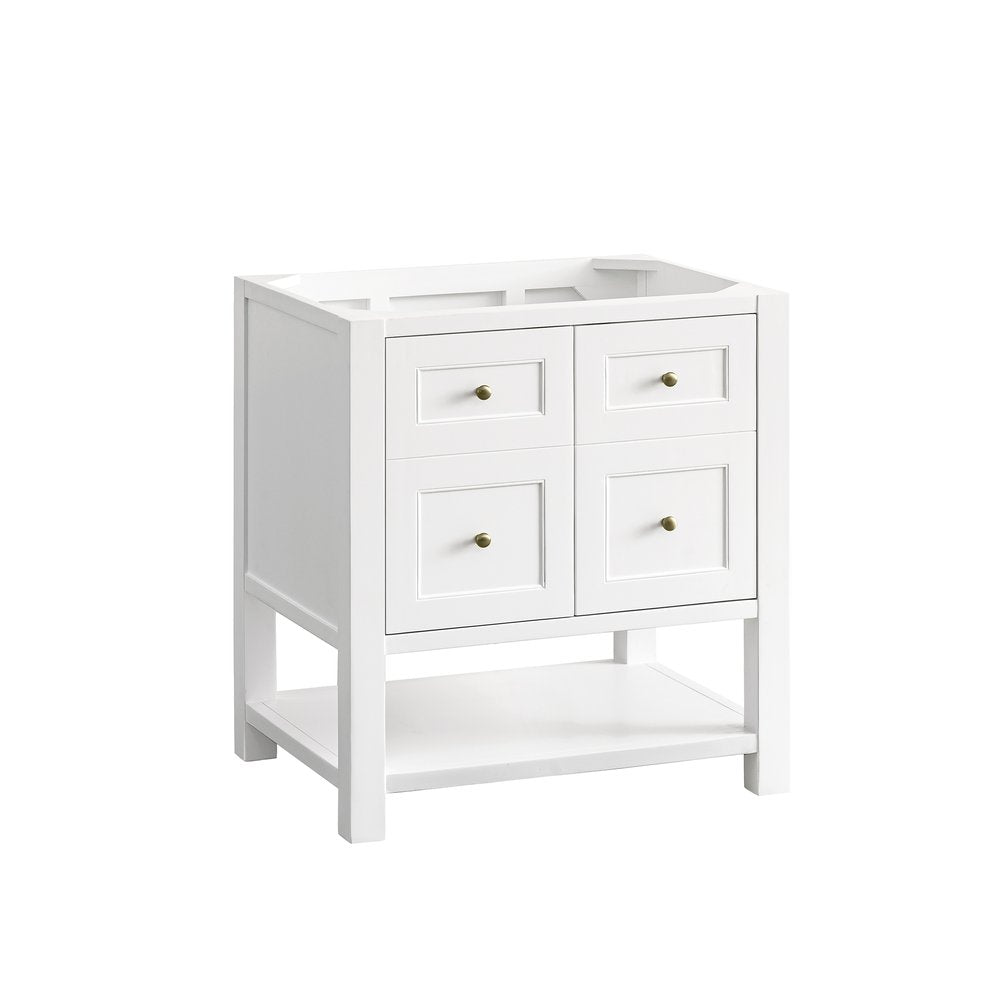 James Martin - Breckenridge 30" Single Vanity, Bright White, w/ 3 CM Phantome Eclos Top - 330-V30-BW-3PHT view 3
