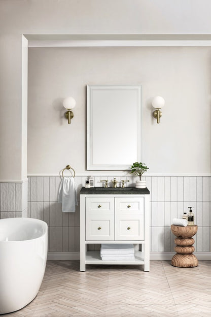 James Martin - Breckenridge 30" Single Vanity, Bright White, w/ 3 CM Phantome Eclos Top - 330-V30-BW-3PHT view 4