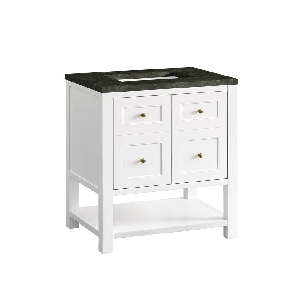 James Martin - Breckenridge 30" Single Vanity, Bright White, w/ 3 CM Phantome Eclos Top - 330-V30-BW-3PHT view 11