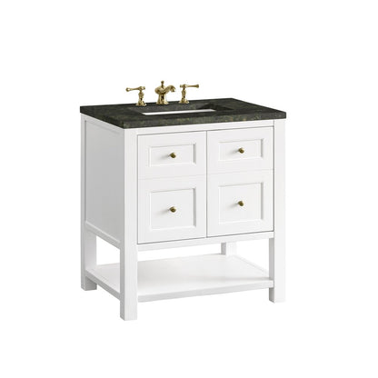 James Martin - Breckenridge 30" Single Vanity, Bright White, w/ 3 CM Phantome Eclos Top - 330-V30-BW-3PHT view 12