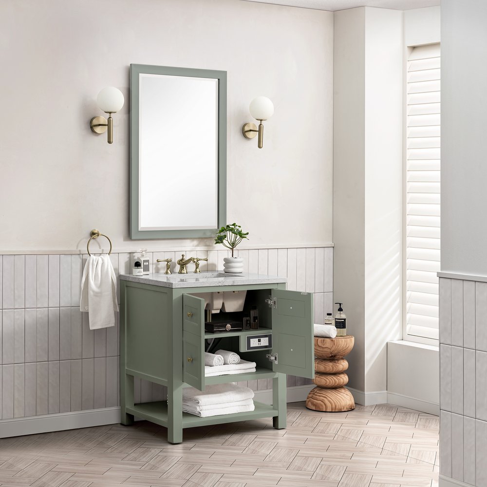 James Martin - Breckenridge 30" Single Vanity Cabinet, Smokey Celadon - 330-V30-SC view 3