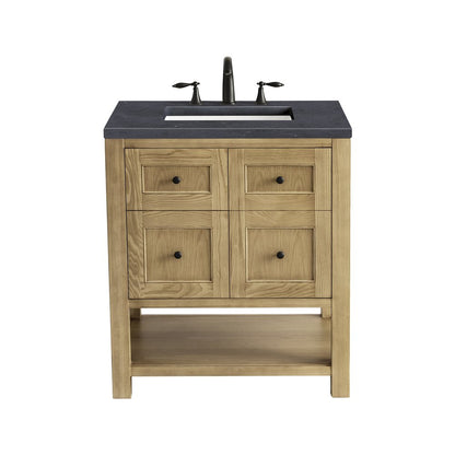 James Martin - Breckenridge 30" Single Vanity, Light Natural Oak w/ 3 CM Charcoal Soapstone Top - 330-V30-LNO-3CSP view 1