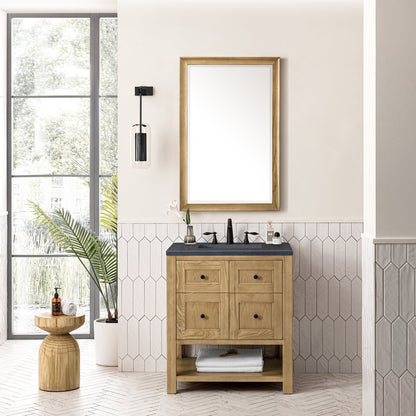 James Martin - Breckenridge 30" Single Vanity, Light Natural Oak w/ 3 CM Charcoal Soapstone Top - 330-V30-LNO-3CSP view 3