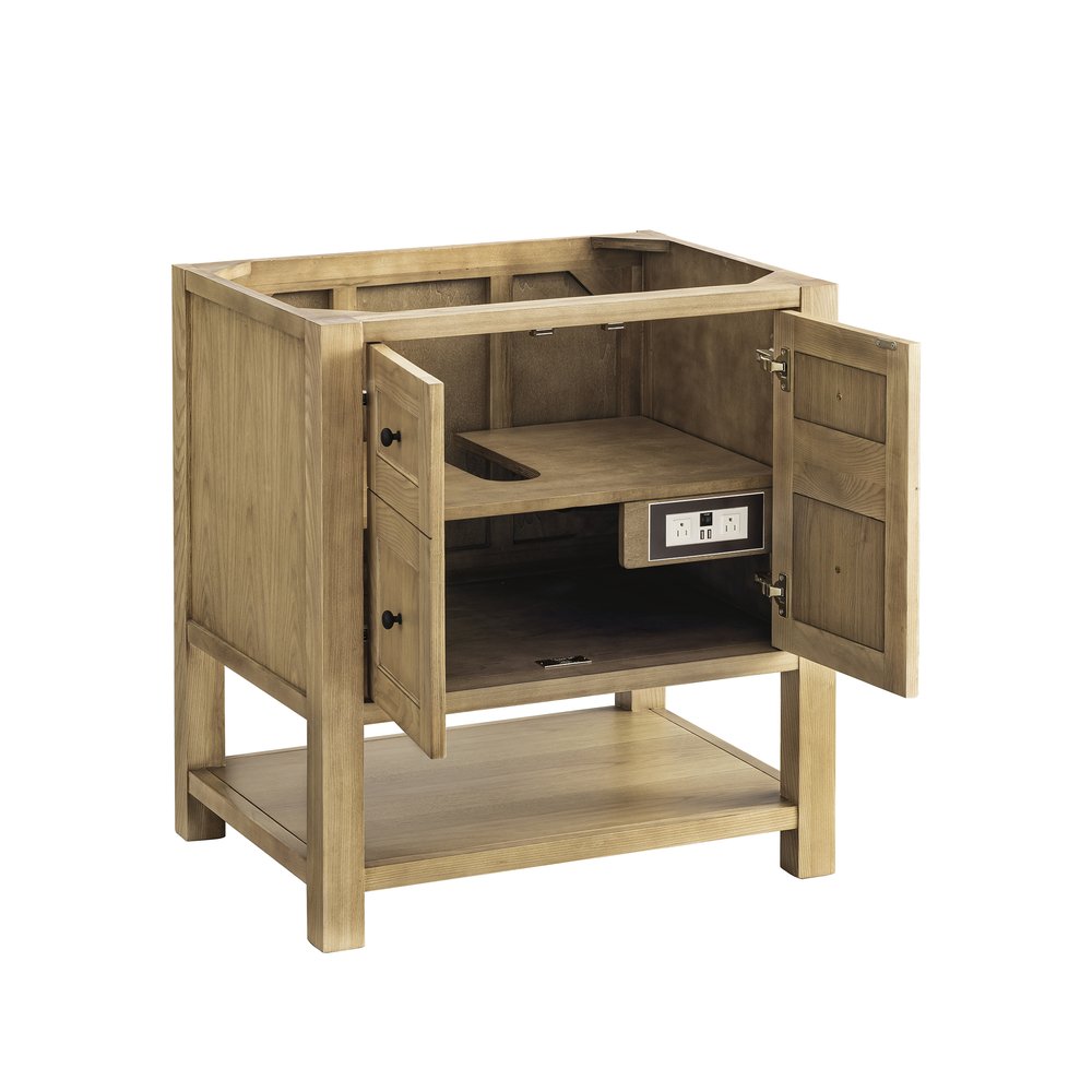 James Martin - Breckenridge 30" Single Vanity, Light Natural Oak w/ 3 CM Ethereal Noctis Top - 330-V30-LNO-3ENC view 8