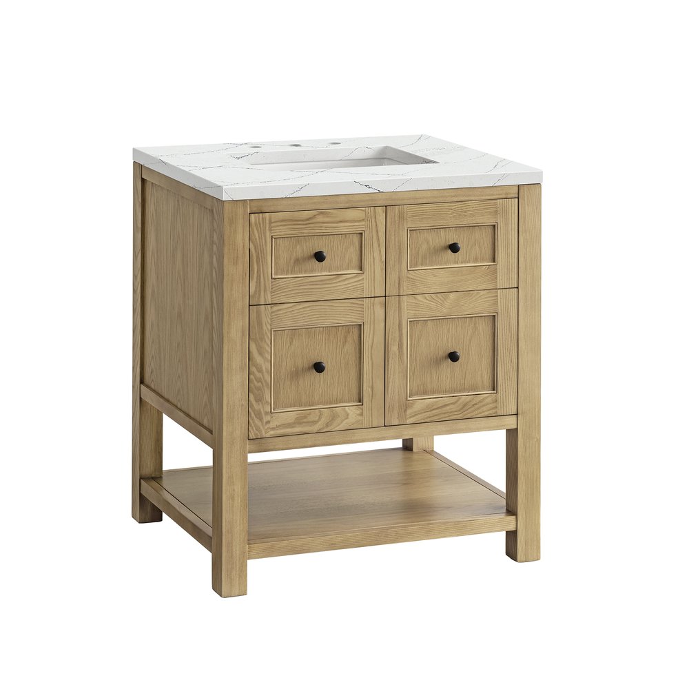 James Martin - Breckenridge 30" Single Vanity, Light Natural Oak w/ 3 CM Ethereal Noctis Top - 330-V30-LNO-3ENC view 10