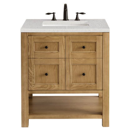 James Martin - Breckenridge 30" Single Vanity, Light Natural Oak w/ 3 CM Lime Delight Top - 330-V30-LNO-3LDL view 1
