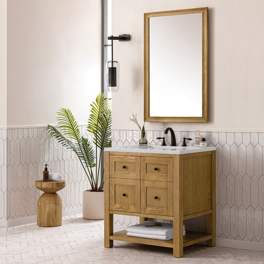 James Martin - Breckenridge 30" Single Vanity, Light Natural Oak w/ 3 CM Lime Delight Top - 330-V30-LNO-3LDL view 4