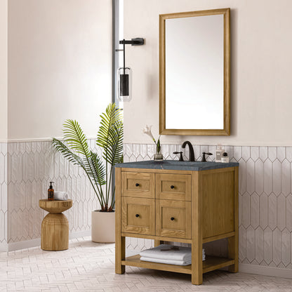 James Martin - Breckenridge 30" Single Vanity, Light Natural Oak w/ 3 CM Parisien Bleu Top - 330-V30-LNO-3PBL view 4