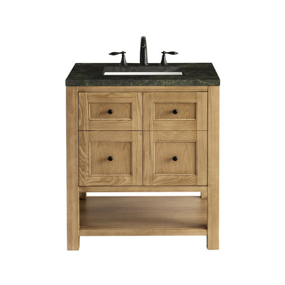 James Martin - Breckenridge 30" Single Vanity, Light Natural Oak, w/ 3 CM Phantome Eclos Top - 330-V30-LNO-3PHT view 1
