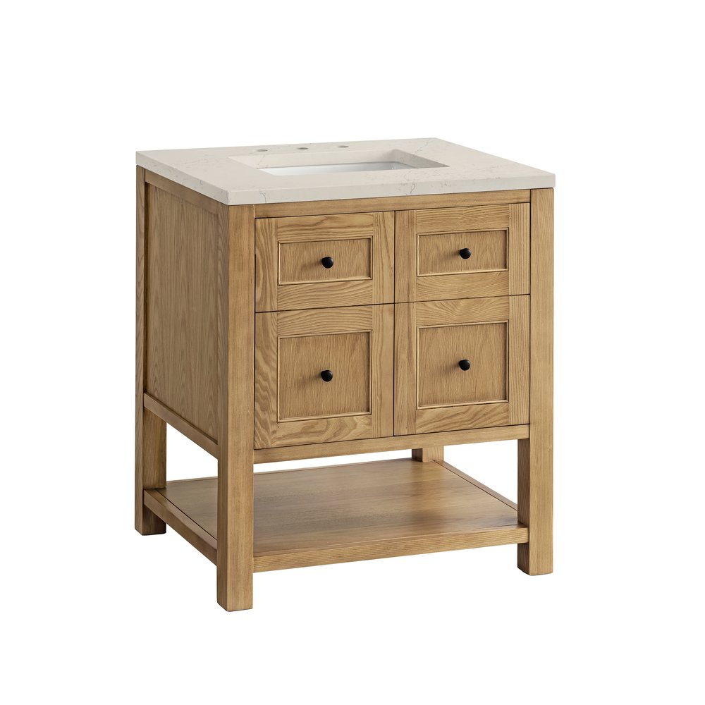 James Martin - Breckenridge 30" Single Vanity, Light Natural Oak, w/ 3 CM Siberian Silestone Top - 330-V30-LNO-3SFR view 11