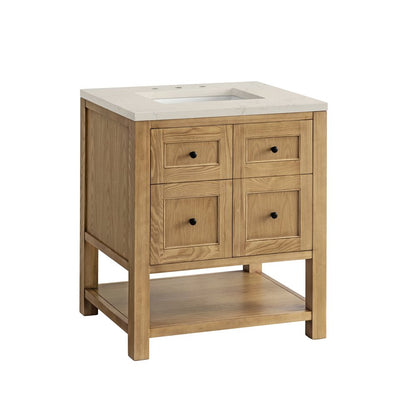 James Martin - Breckenridge 30" Single Vanity, Light Natural Oak, w/ 3 CM Siberian Silestone Top - 330-V30-LNO-3SFR view 11