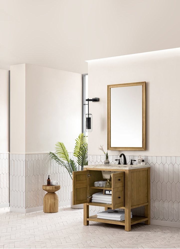 James Martin - Breckenridge 30" Single Vanity, Light Natural Oak, w/ 3 CM Tajnar Eclos Top - 330-V30-LNO-3TJR view 6