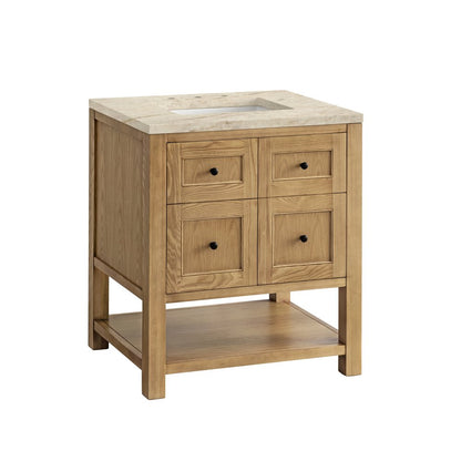 James Martin - Breckenridge 30" Single Vanity, Light Natural Oak, w/ 3 CM Tajnar Eclos Top - 330-V30-LNO-3TJR view 11