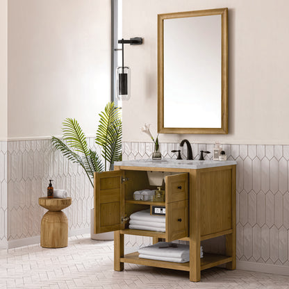 James Martin - Breckenridge 30" Single Vanity, Light Natural Oak w/ 3 CM Victorian Silver Top - 330-V30-LNO-3VSL view 5