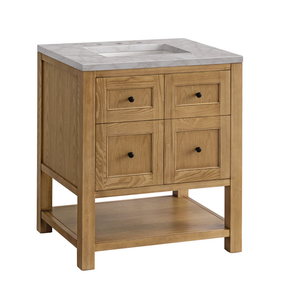 James Martin - Breckenridge 30" Single Vanity, Light Natural Oak w/ 3 CM Victorian Silver Top - 330-V30-LNO-3VSL view 10