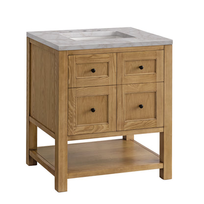 James Martin - Breckenridge 30" Single Vanity, Light Natural Oak w/ 3 CM Victorian Silver Top - 330-V30-LNO-3VSL view 10