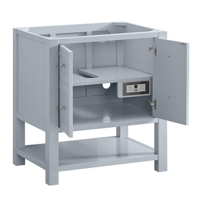James Martin - Breckenridge 30" Single Vanity, Serenity Blue, w/ 3 CM Charcoal Soapstone Quartz Top - 330-V30-SRB-3CSP view 8