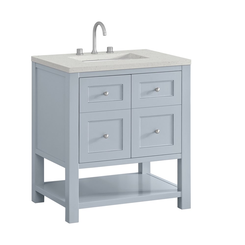 James Martin - Breckenridge 30" Single Vanity, Serenity Blue, w/ 3 CM Lime Delight Quartz Top - 330-V30-SRB-3LDL view 10