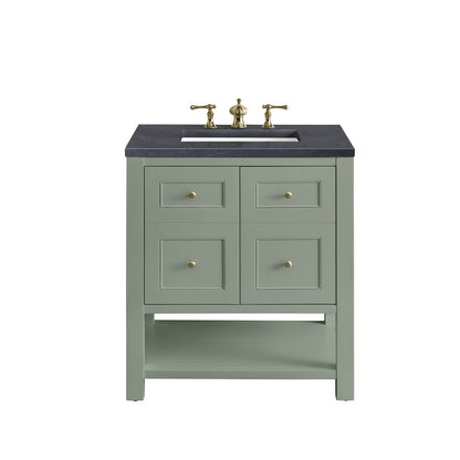 James Martin - Breckenridge 30" Single Vanity, Smokey Celadon w/ 3 CM Charcoal Soapstone Top - 330-V30-SC-3CSP view 1