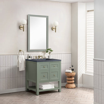 James Martin - Breckenridge 30" Single Vanity, Smokey Celadon w/ 3 CM Charcoal Soapstone Top - 330-V30-SC-3CSP view 4
