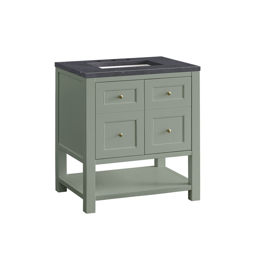 James Martin - Breckenridge 30" Single Vanity, Smokey Celadon w/ 3 CM Charcoal Soapstone Top - 330-V30-SC-3CSP view 10