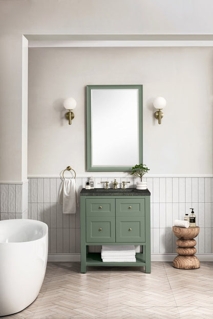 James Martin - Breckenridge 30" Single Vanity, Smokey Celadon, w/ 3 CM Phantome Eclos Top - 330-V30-SC-3PHT view 3