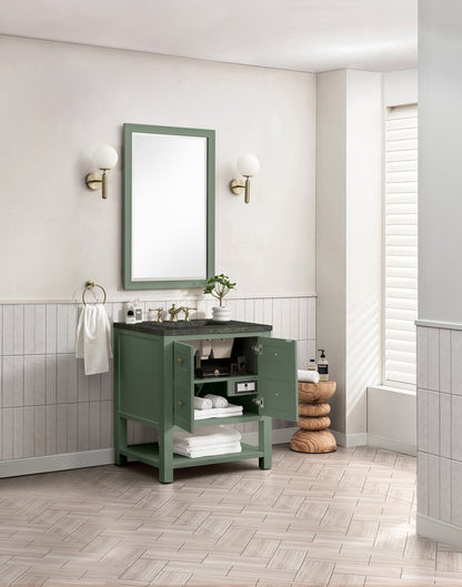 James Martin - Breckenridge 30" Single Vanity, Smokey Celadon, w/ 3 CM Phantome Eclos Top - 330-V30-SC-3PHT view 5