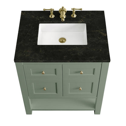James Martin - Breckenridge 30" Single Vanity, Smokey Celadon, w/ 3 CM Phantome Eclos Top - 330-V30-SC-3PHT view 8