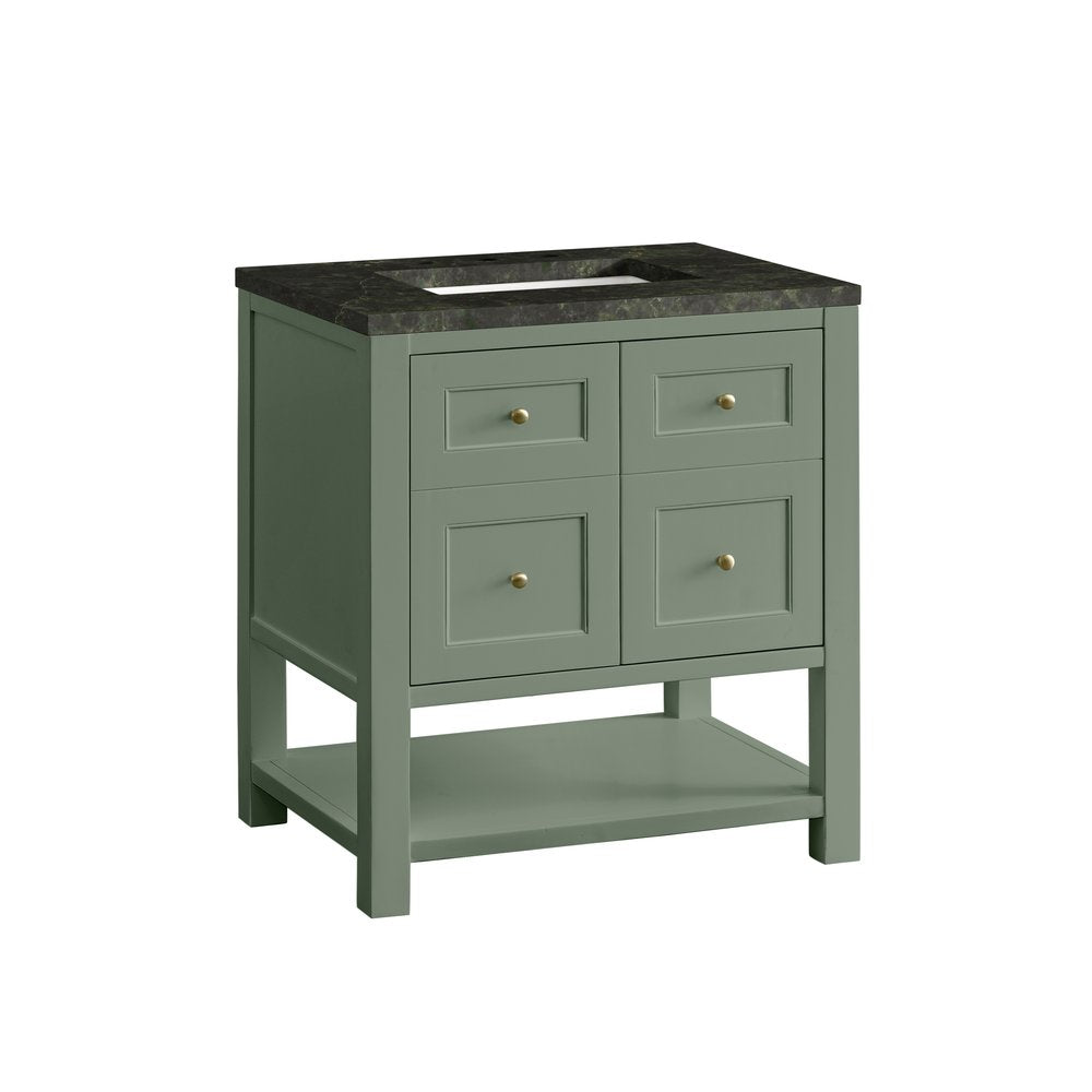 James Martin - Breckenridge 30" Single Vanity, Smokey Celadon, w/ 3 CM Phantome Eclos Top - 330-V30-SC-3PHT view 12