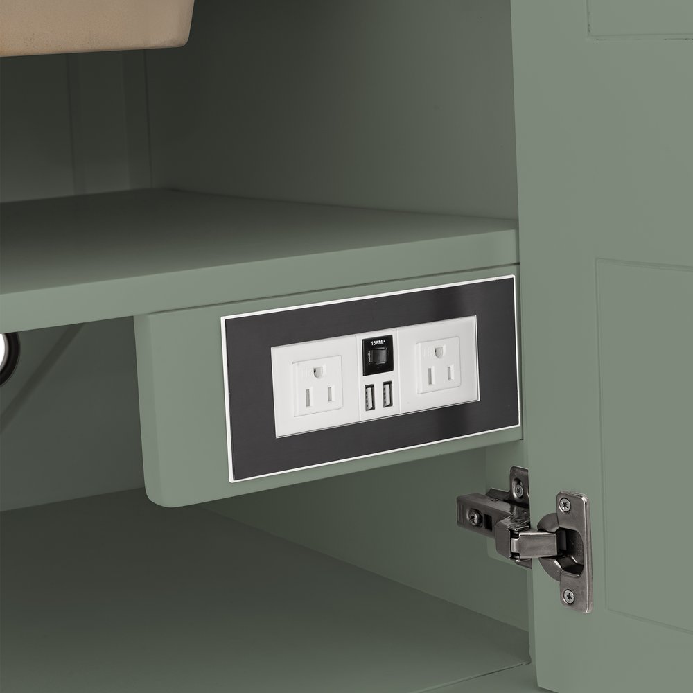 James Martin - Breckenridge 30" Single Vanity, Smokey Celadon, w/ 3 CM Phantome Eclos Top - 330-V30-SC-3PHT view 14