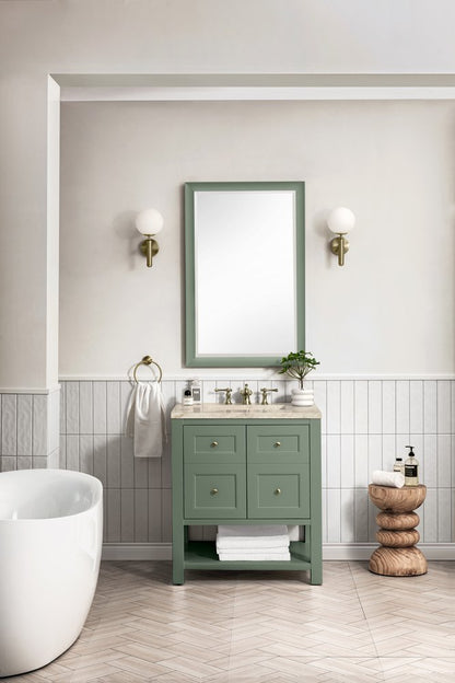 James Martin - Breckenridge 30" Single Vanity, Smokey Celadon, w/ 3 CM Tajnar Eclos Top - 330-V30-SC-3TJR view 3