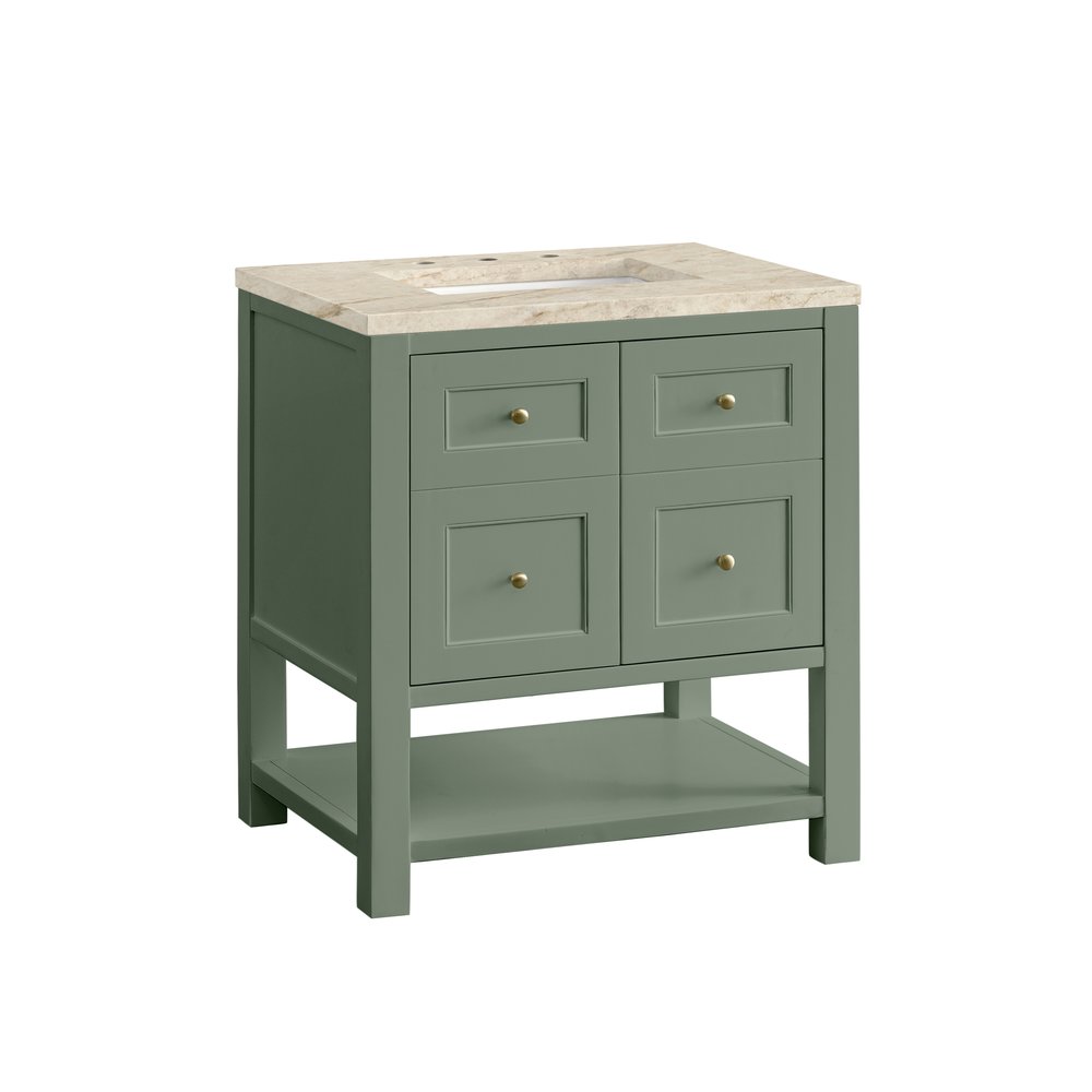 James Martin - Breckenridge 30" Single Vanity, Smokey Celadon, w/ 3 CM Tajnar Eclos Top - 330-V30-SC-3TJR view 12