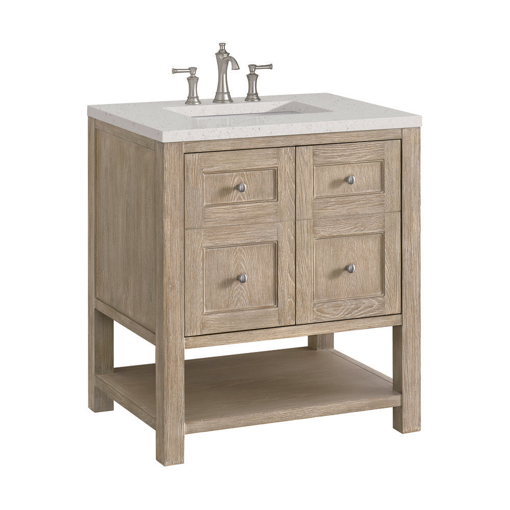 James Martin - Breckenridge 30" Single Vanity, Whitewashed Oak w/ 3 CM Lime Delight Silestone Top - 330-V30-WWO-3LDL view 9