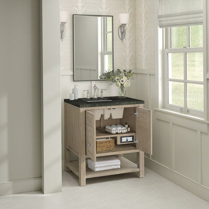 James Martin - Breckenridge 30" Single Vanity, Whitewashed Oak, w/ 3 CM Phantome Eclos Top - 330-V30-WWO-3PHT view 5
