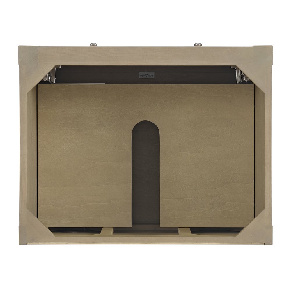 James Martin - Breckenridge 30" Single Vanity, Whitewashed Oak w/ 3 CM Victorian Silver Silestone Top - 330-V30-WWO-3VSL view 6