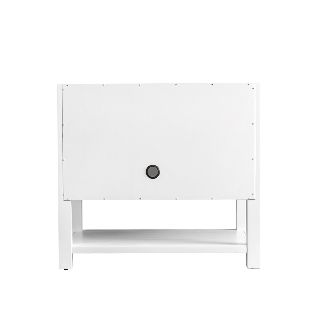 James Martin - Breckenridge 36" Single Vanity, Bright White w/ 3 CM Lime Delight Top - 330-V36-BW-3LDL view 9
