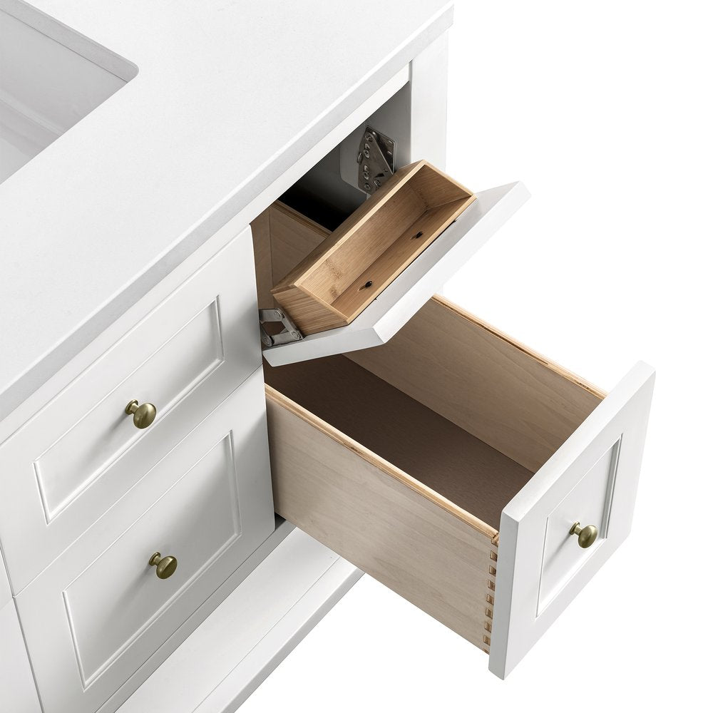 James Martin - Breckenridge 36" Single Vanity, Bright White w/ 3 CM Lime Delight Top - 330-V36-BW-3LDL view 12