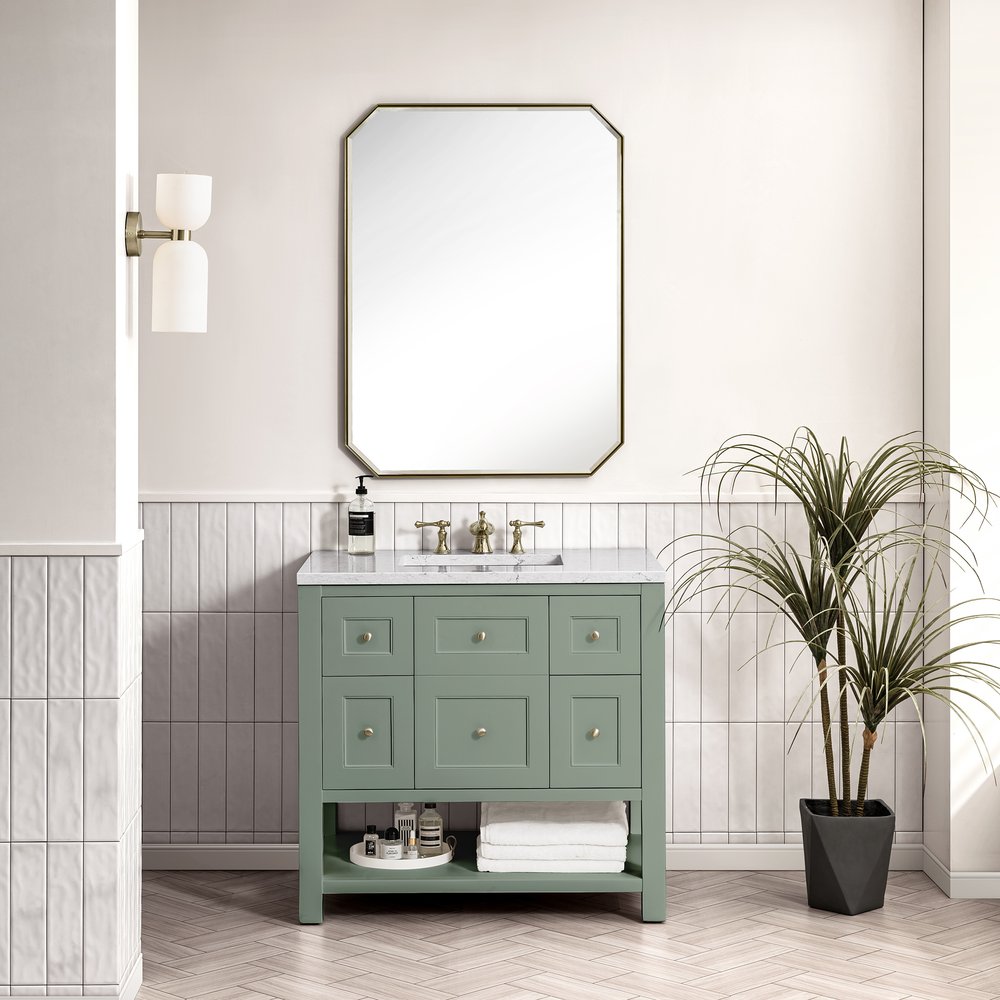 James Martin - Breckenridge 36" Single Vanity Cabinet, Smokey Celadon - 330-V36-SC view 2