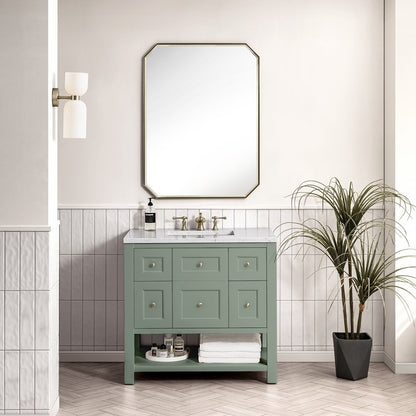 James Martin - Breckenridge 36" Single Vanity Cabinet, Smokey Celadon - 330-V36-SC view 2