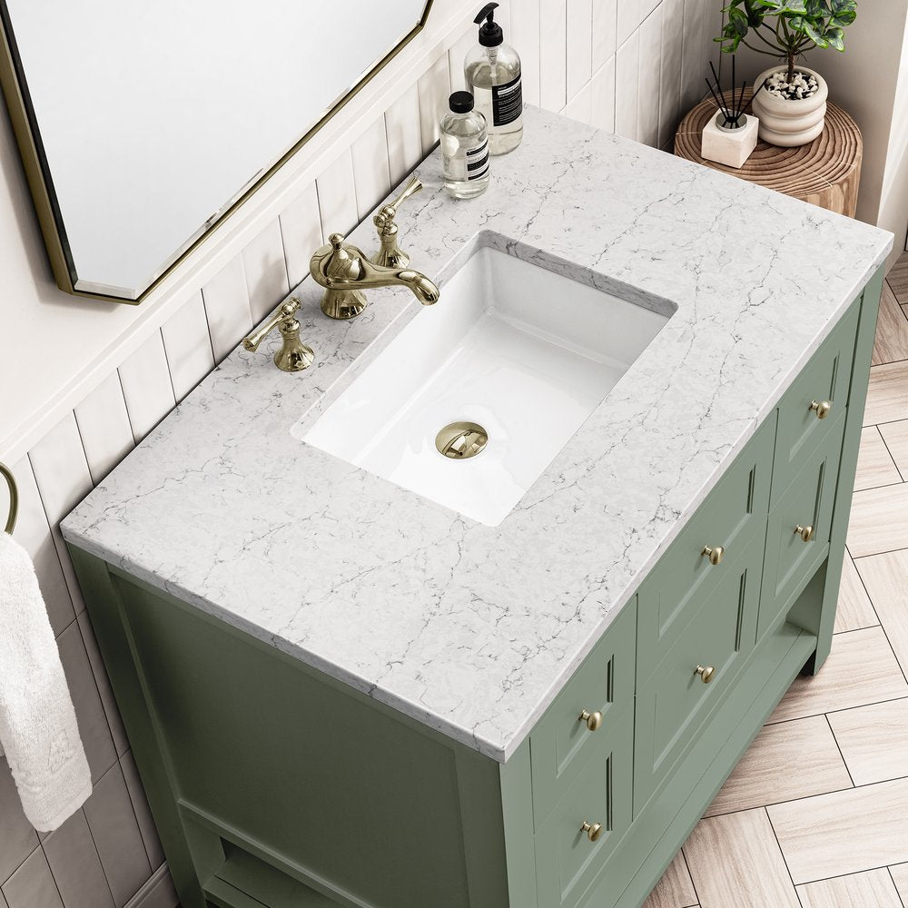 James Martin - Breckenridge 36" Single Vanity Cabinet, Smokey Celadon - 330-V36-SC view 5