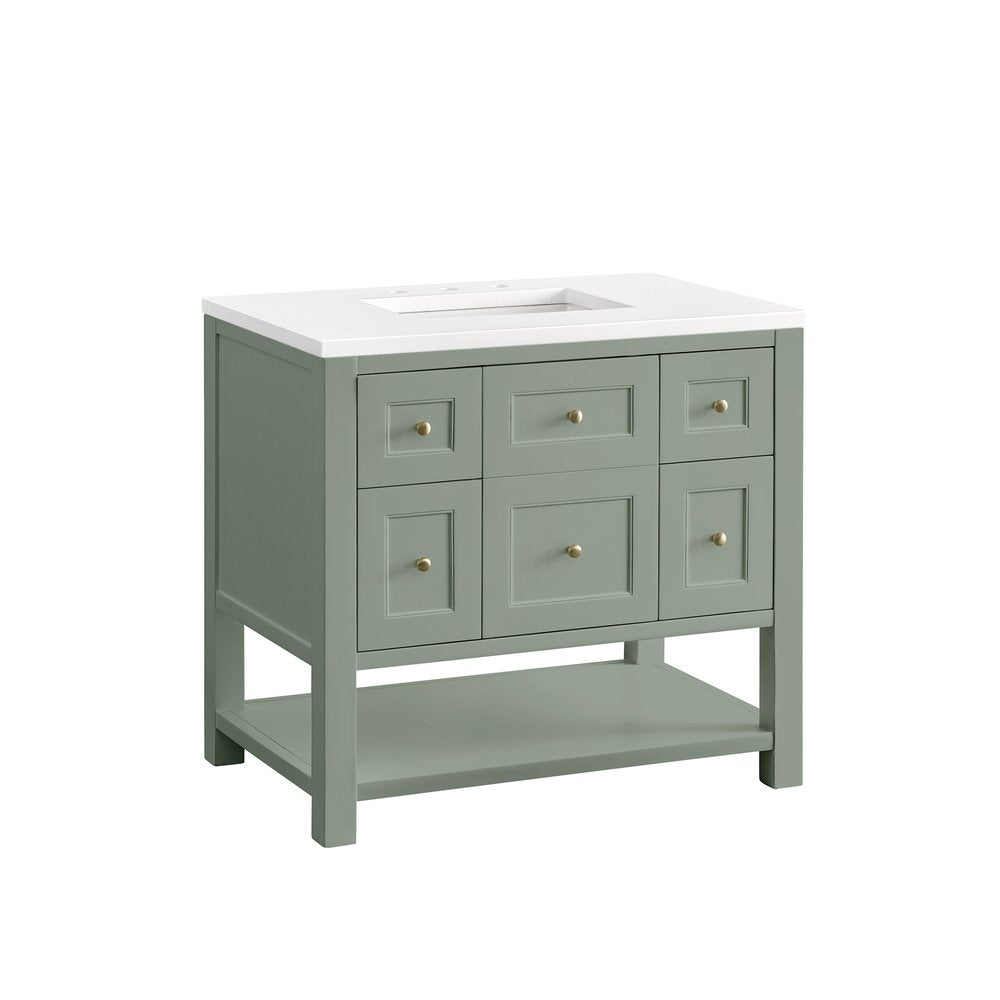James Martin - Breckenridge 36" Single Vanity Cabinet, Smokey Celadon - 330-V36-SC view 8