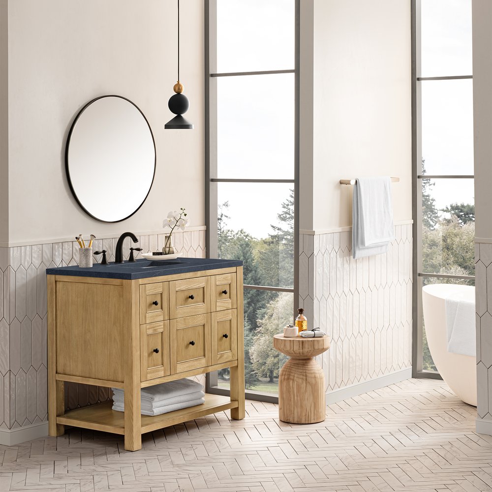 James Martin - Breckenridge 36" Single Vanity, Light Natural Oak w/ 3 CM Charcoal Soapstone Top - 330-V36-LNO-3CSP view 4