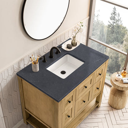 James Martin - Breckenridge 36" Single Vanity, Light Natural Oak w/ 3 CM Charcoal Soapstone Top - 330-V36-LNO-3CSP view 7