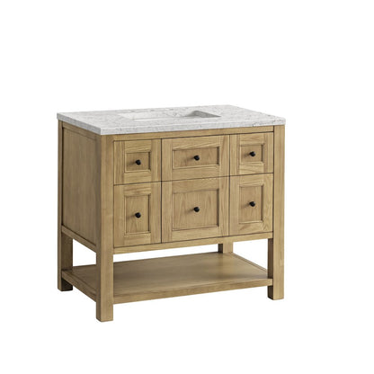 James Martin - Breckenridge 36" Single Vanity, Light Natural Oak w/ 3 CM Eternal Jasmine Pearl Top - 330-V36-LNO-3EJP view 10